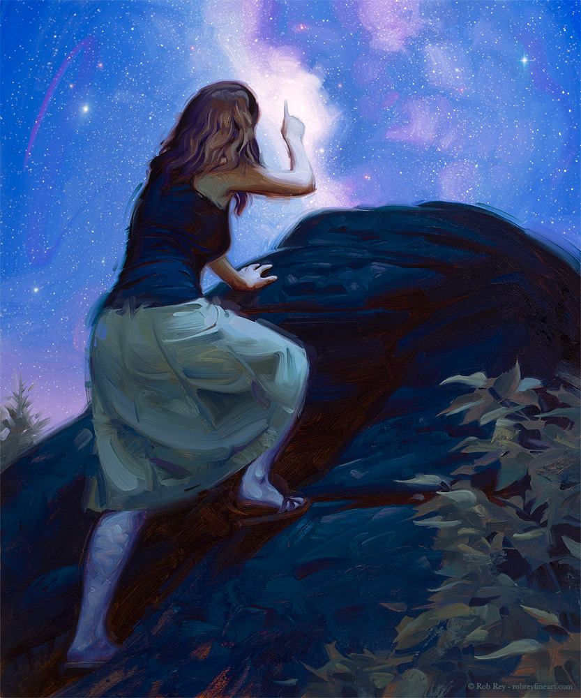 833x1000 Climbing The Milky Way - Milky Way Painting