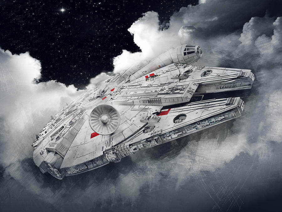 900x675 Millennium Falcon Digital Art By Afterdarkness - Millennium Falcon Painting