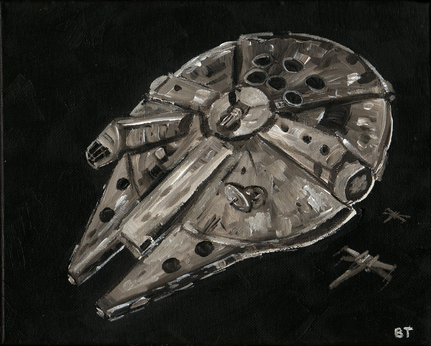 Millennium Falcon Painting at PaintingValley.com | Explore collection