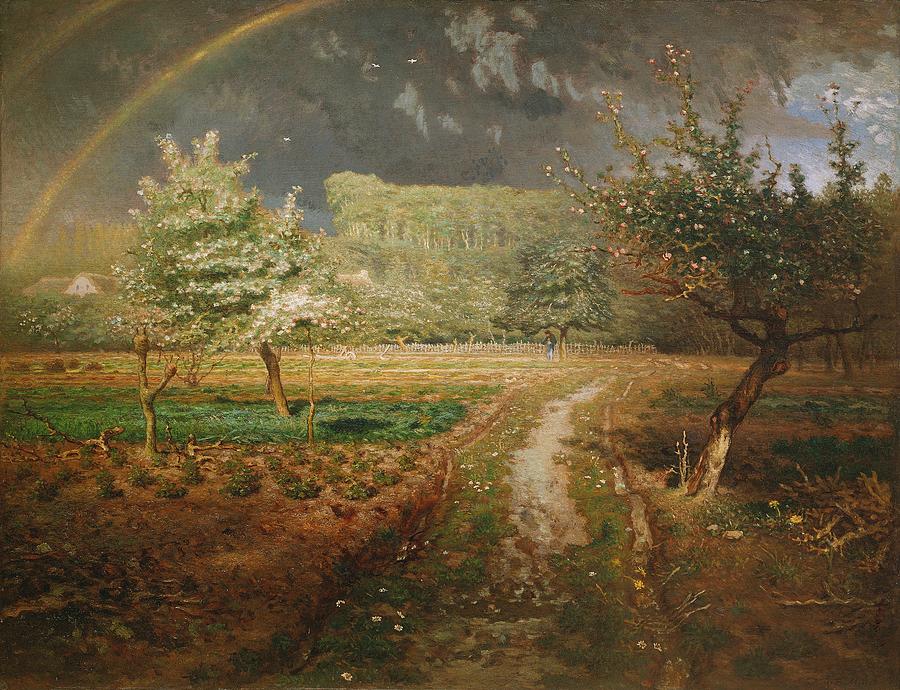 900x690 Spring At Barbizon Painting By Jean Francois Millet - Millet Painting