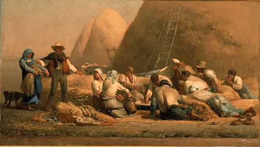 533x303 Harvesters Resting, 1850 - Millet Painting