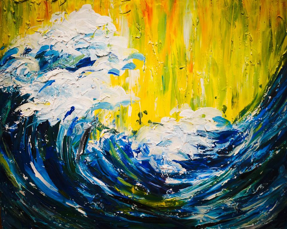960x764 Tidal Wave Splash Studio Painting - Milwaukee Painting