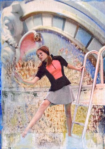 339x480 Mime, Mixed Media Painting The Art Shop - Mime Painting