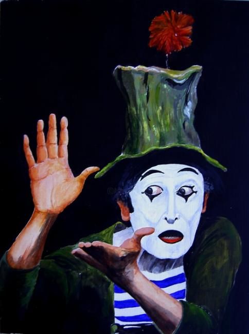 484x650 Mime Marceau (Jacques Bonnet) - Mime Painting