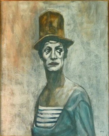376x470 Mime Marceau By Pierre Lafille On Artnet - Mime Painting