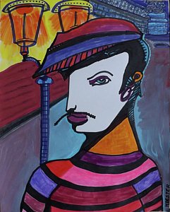 241x300 Mime Paintings Fine Art America - Mime Painting