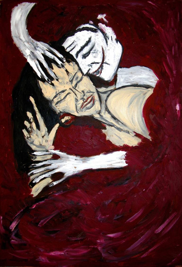 770x1125 Saatchi Art Enamored Mime Painting By Oksana Budnichenko - Mime Painting
