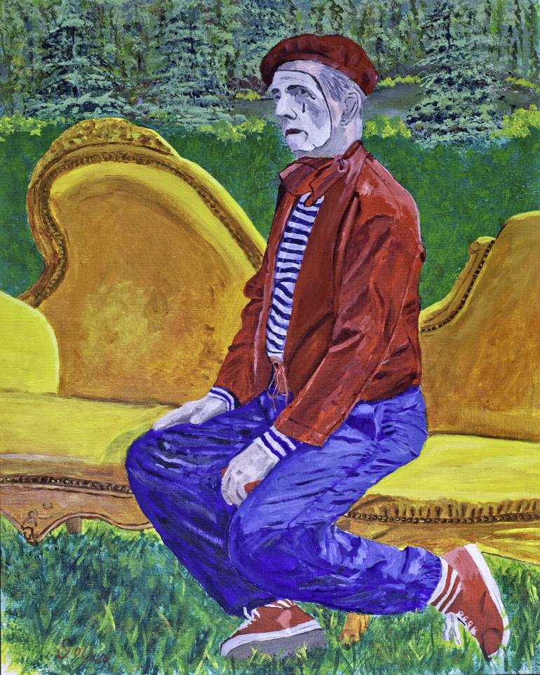 770x963 Saatchi Art The Sad Mime Painting By Lawrence Golla - Mime Painting