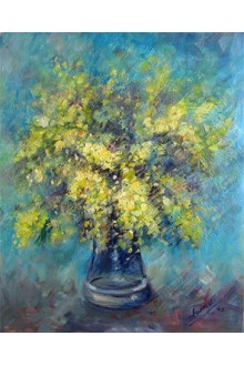 220x330 Mimosa. Still Life Oil Painting. Artboxbcn - Mimosa Painting
