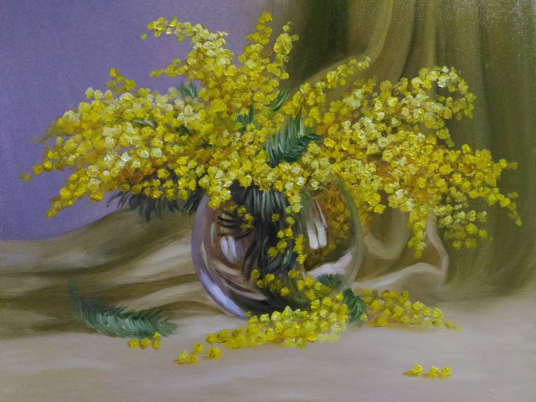 770x578 Saatchi Art Mimosa. Painting By Svetlana Belova - Mimosa Painting