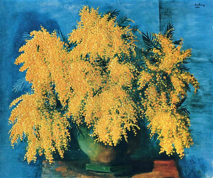 717x600 Vase Of Mimosa, 1952 - Mimosa Painting