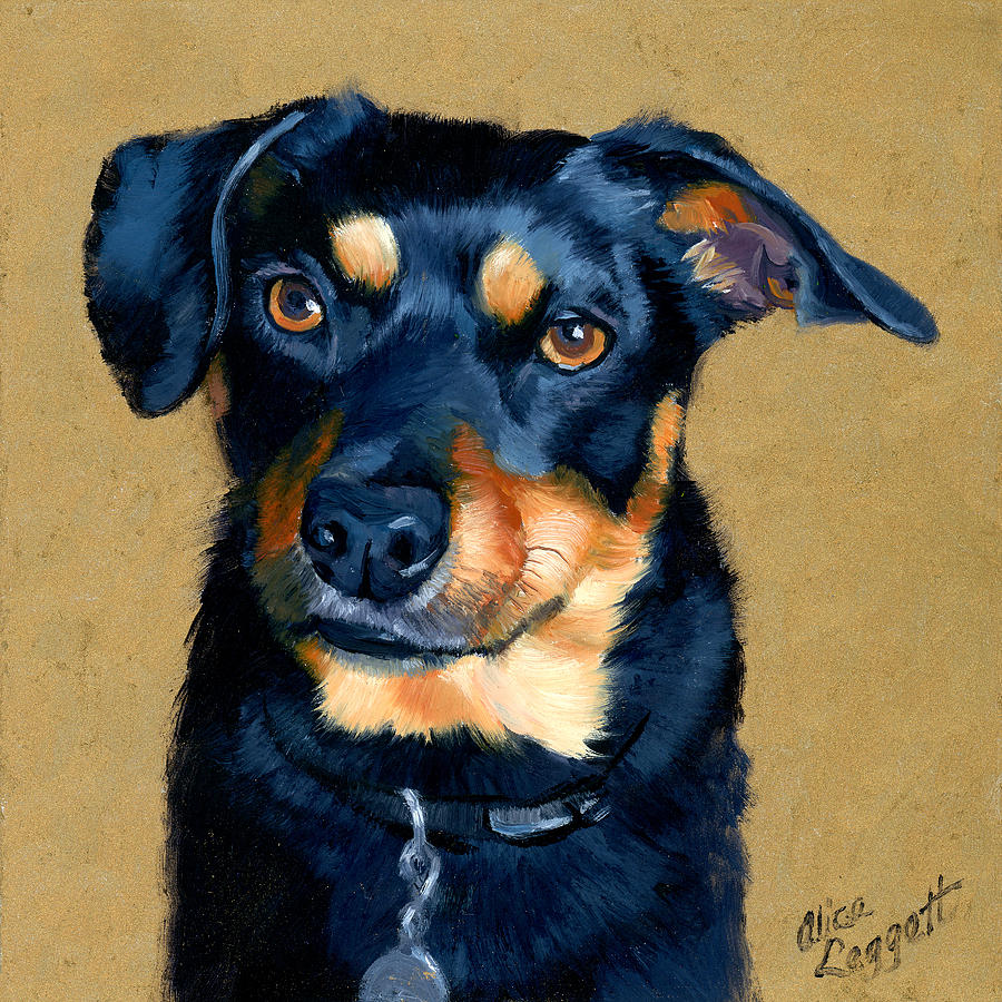 900x900 Min Pin Paintings Fine Art America - Min Pin Painting