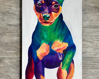 340x270 Min Pin Painting Etsy - Min Pin Painting