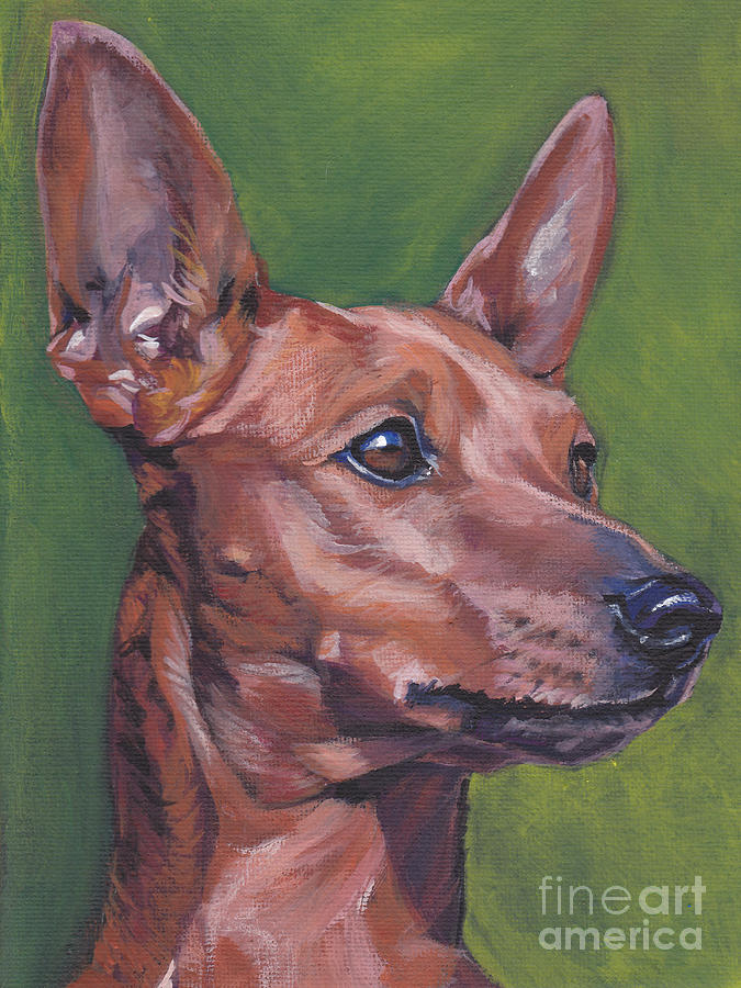 675x900 Miniature Pinscher Painting By Lee Ann Shepard - Min Pin Painting