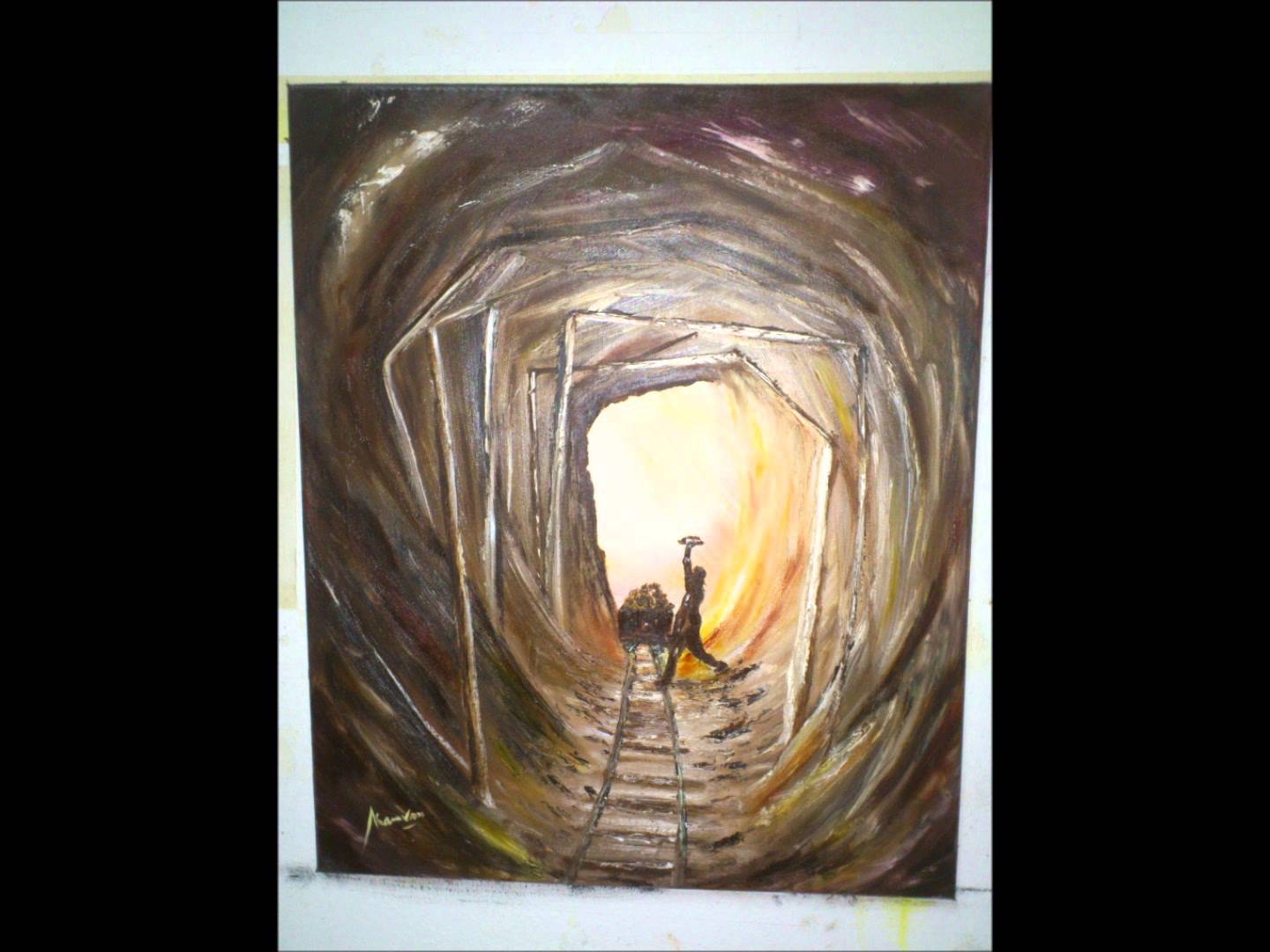 1440x1080 Gold Mine Painting - Mine Painting