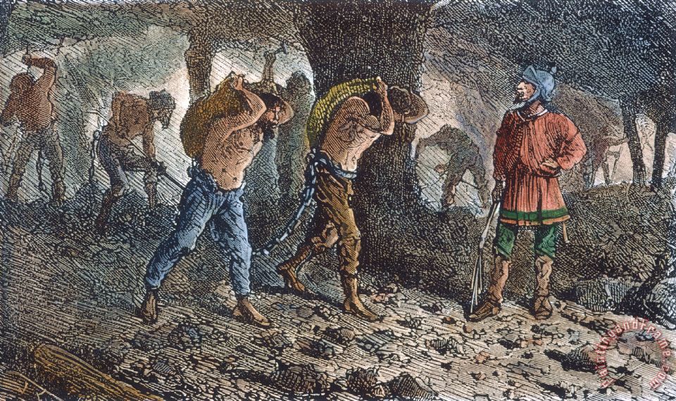 960x570 Others Roman Slavery Coal Mine Painting - Mine Painting