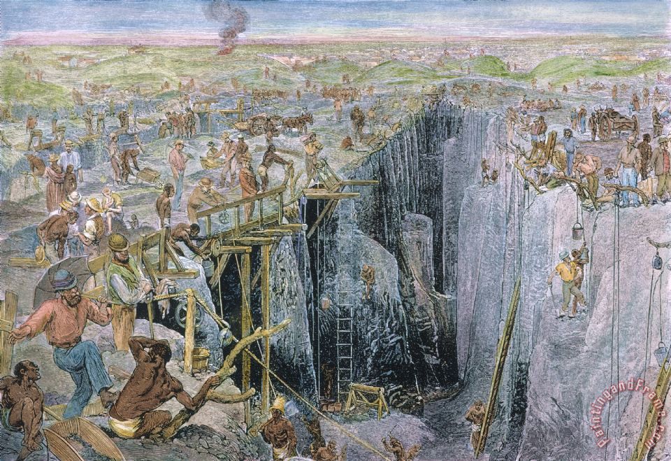 960x659 Others South Africa Diamond Mine Painting - Mine Painting