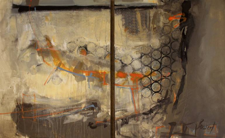 770x473 Saatchi Art Canary In The Coal Mine Painting By Nancy Bossert - Mine Painting
