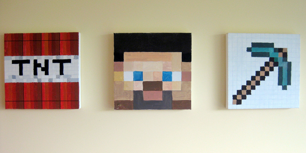 Minecraft Canvas Painting at Explore collection of