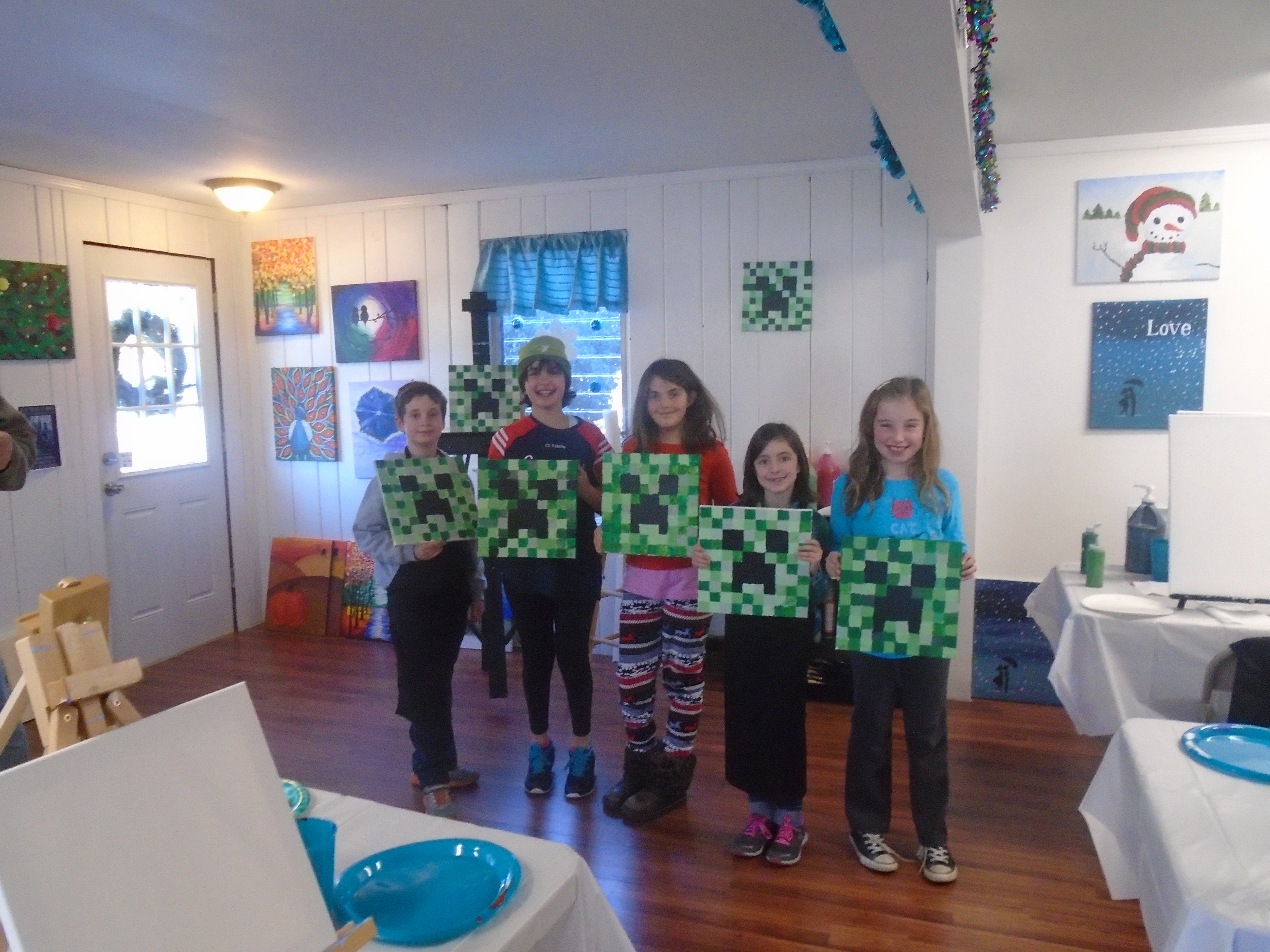 5152x3864 Minecraft Creeper Kids Painting Class 1102015 Cozy Creations - Minecraft Creeper Painting