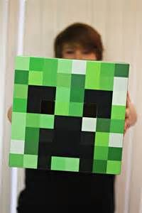 200x300 Minecraft Creeper Painting Templates - Minecraft Creeper Painting