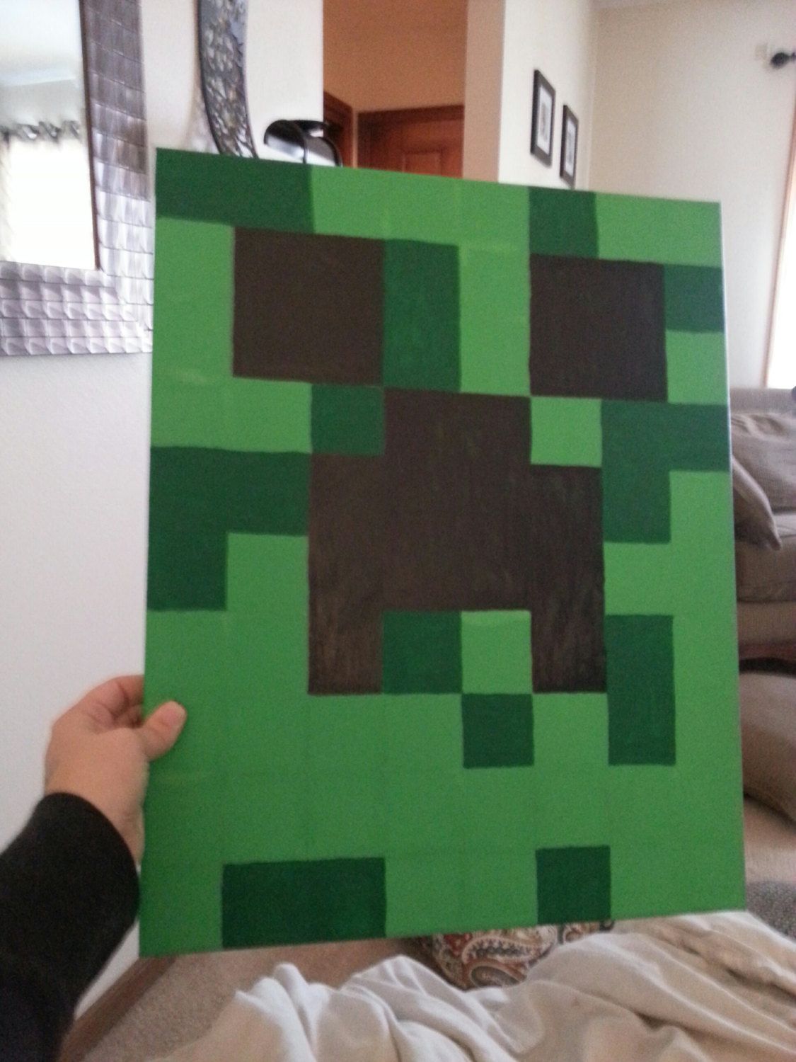 Minecraft Creeper Painting at PaintingValley.com | Explore collection