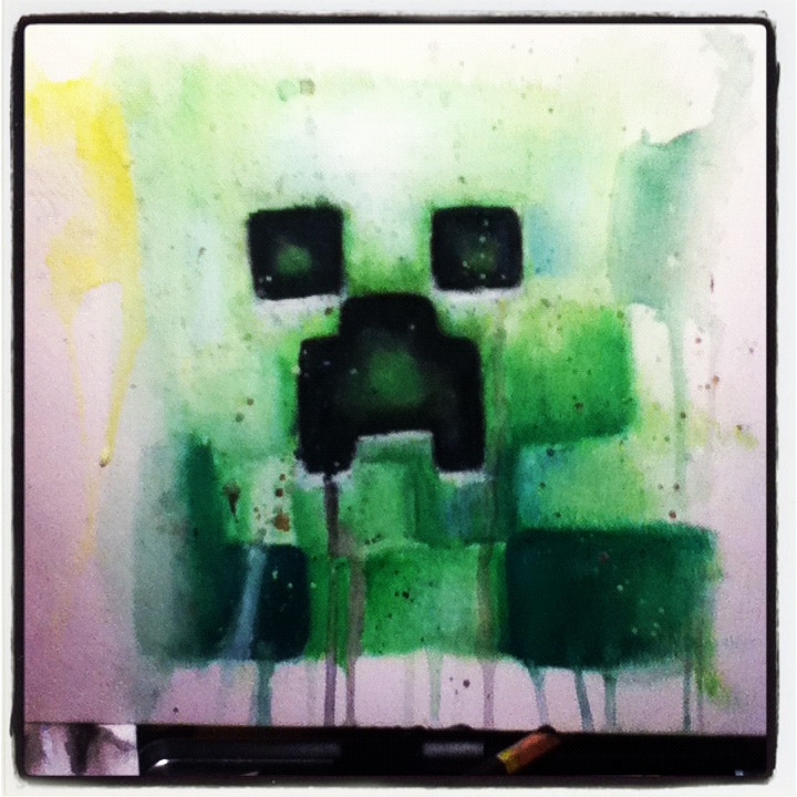 720x720 Cute Little Creeper Minecraft Blog - Minecraft Creeper Painting