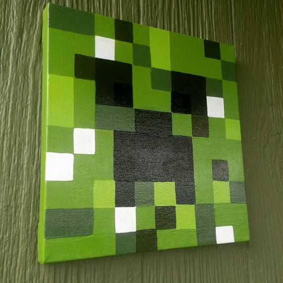 Minecraft Creeper Painting at PaintingValley.com | Explore collection