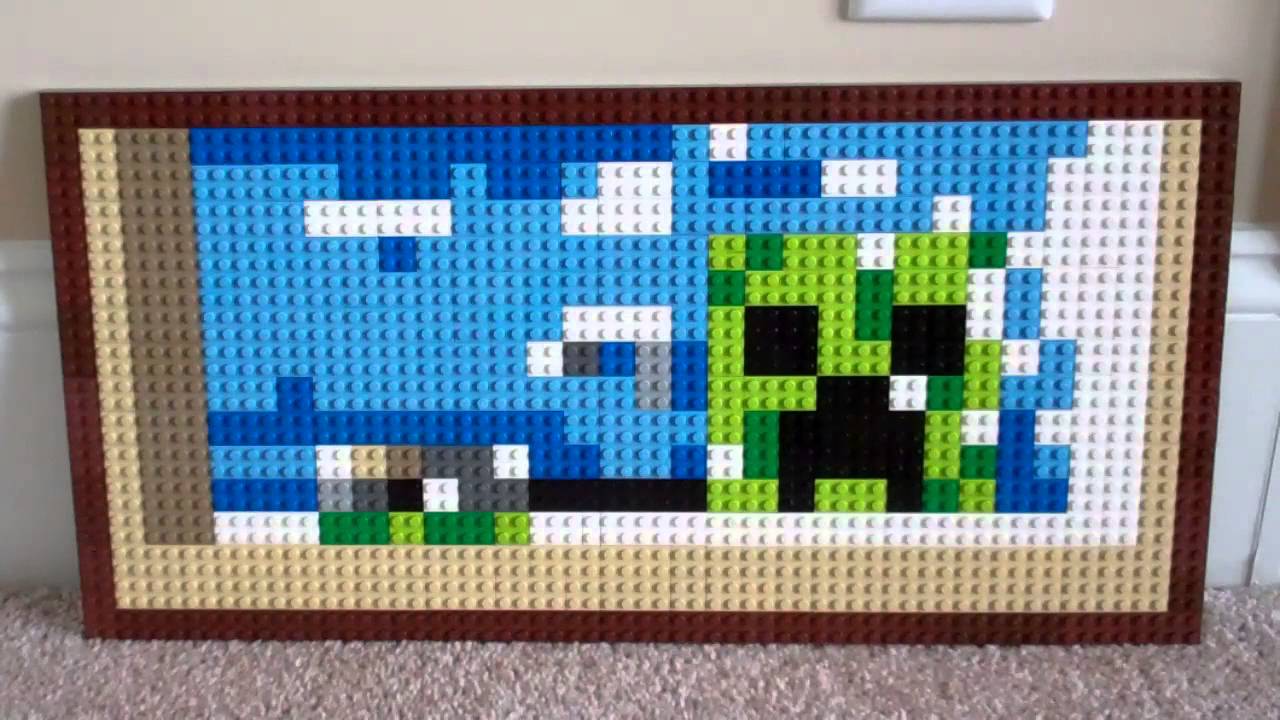 1280x720 Lego Minecraft Creeper Painting - Minecraft Creeper Painting