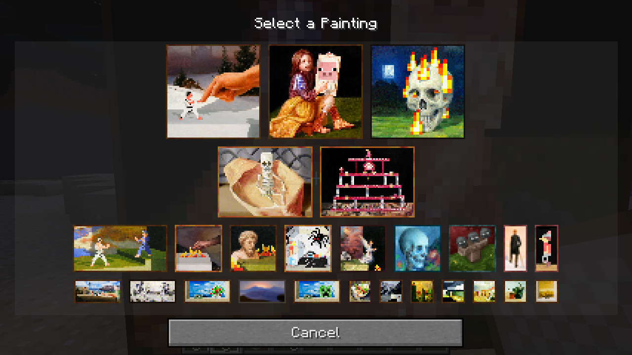 1280x720 1.7.2][Forge] Painting Selection Gui - Minecraft Painting