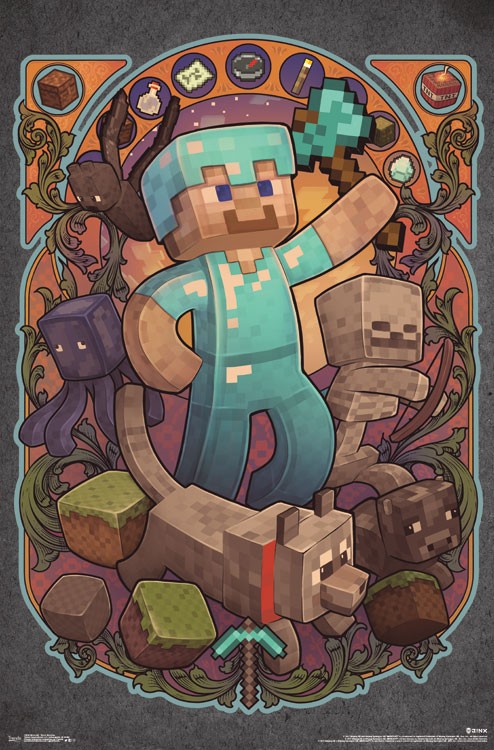 494x750 Minecraft - Minecraft Painting Poster