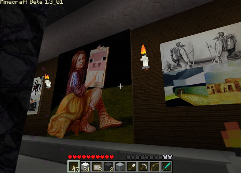 800x574 Hd Art Pack, (Default Paintings Scaled Up) - Minecraft Pig Painting