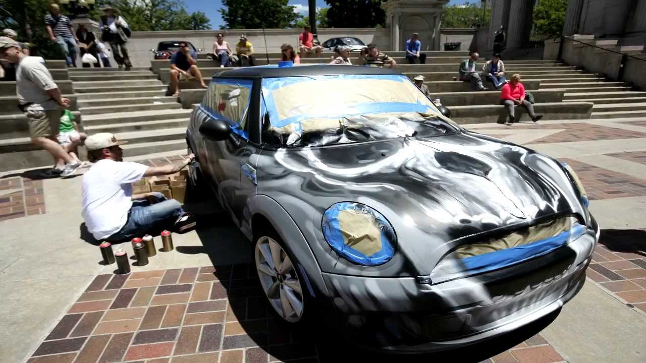 1280x720 Mini Cooper Graffiti Painting - Mini Cooper Painting