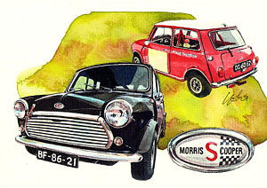 300x212 Mini Cooper Paintings Fine Art America - Mini Cooper Painting