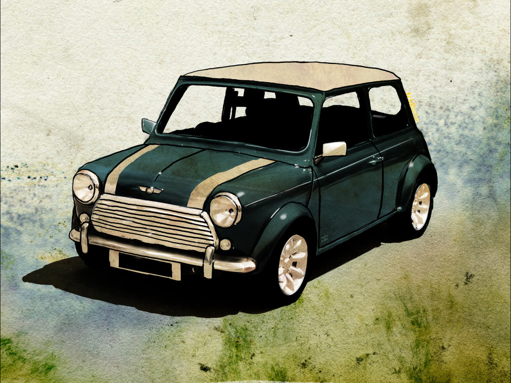 1024x768 Mini Cooper By Fridhelm - Mini Cooper Painting