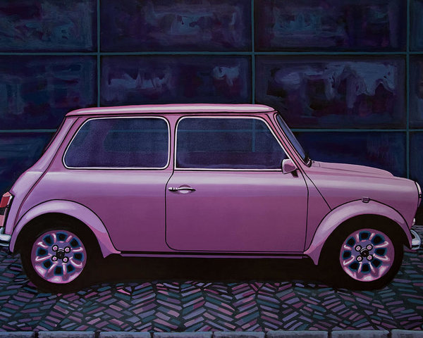 600x480 Austin Mini Cooper 1964 Painting Poster By Paul Meijering - Mini Cooper Painting