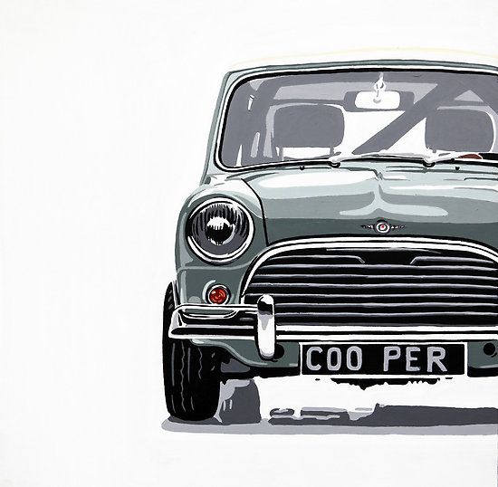 550x538 Classic Mini Cooper Painting - Mini Cooper Painting