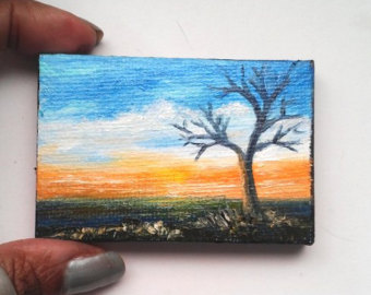 340x270 Mini Oil Painting Seascape - Mini Oil Painting
