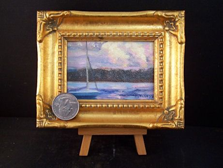 461x346 Mary S Boat - Miniature Oil Painting
