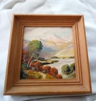 382x400 An Original Miniature Oil Painting By Rima - Miniature Oil Painting