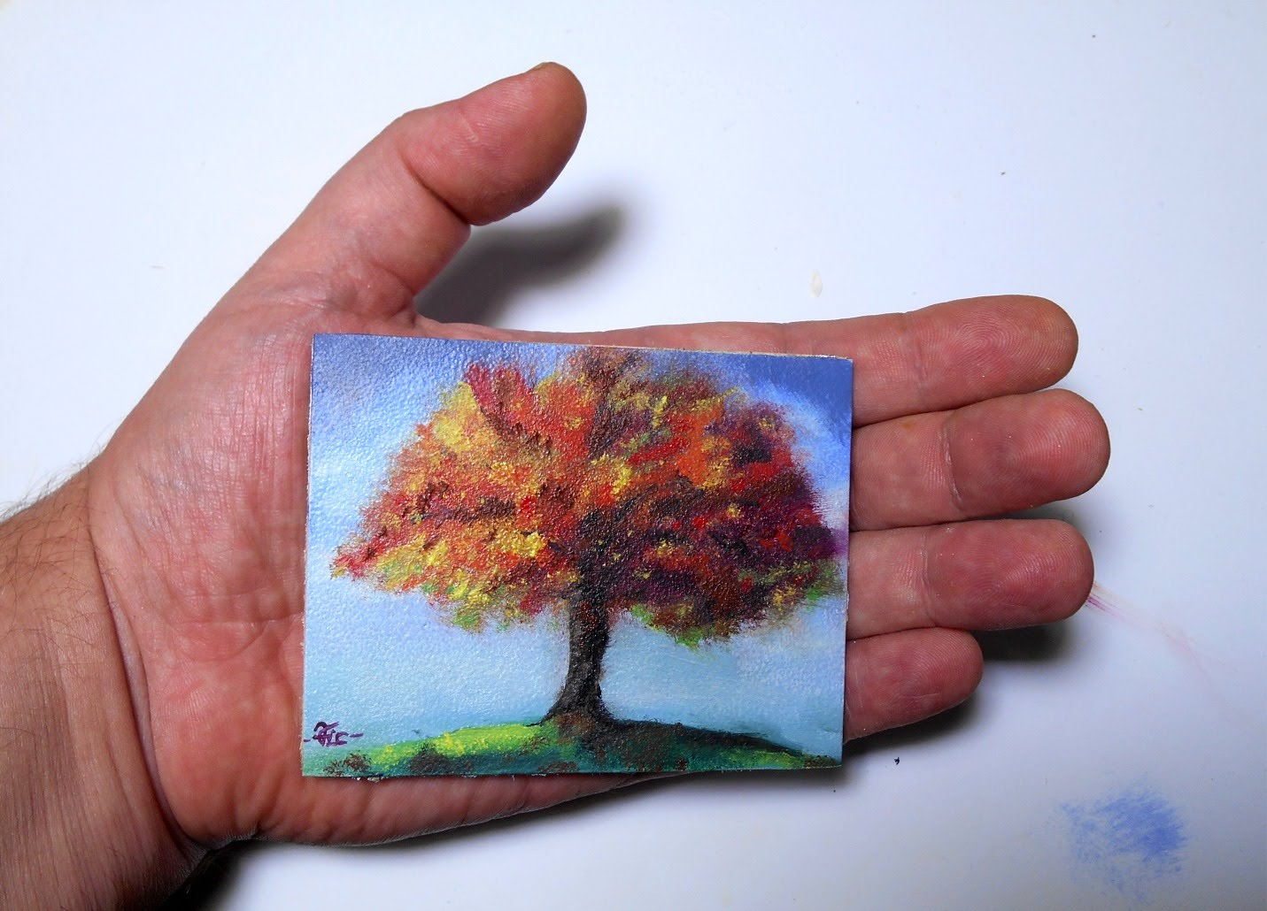 1431x1030 Lovefallart Hail Fall Miniature Oil Painting Hd - Miniature Oil Painting
