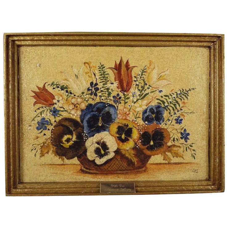 740x740 George Schlosser Miniature Oil Painting From His Gallery Jackie - Miniature Oil Painting