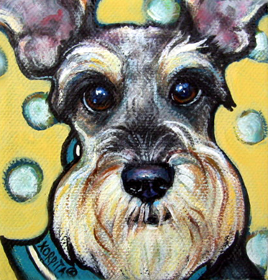 863x900 Miniature Schnauzer Paintings Fine Art America - Miniature Schnauzer Painting