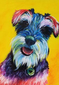 Miniature Schnauzer Painting at PaintingValley.com | Explore collection ...