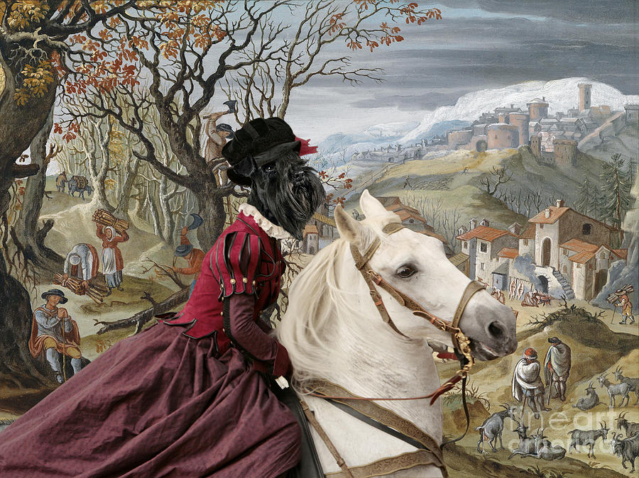 900x674 Miniature Schnauzer Art - Miniature Schnauzer Painting