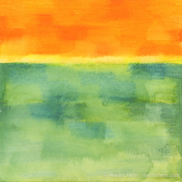 600x600 Minimalist Landscape Mini Abstract Landscape Painting - Minimalist Landscape Painting