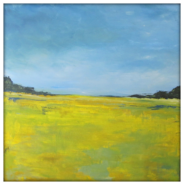 638x640 Abstract Landscape Modern Minimalist Acrylic Painting On Canvas - Minimalist Landscape Painting