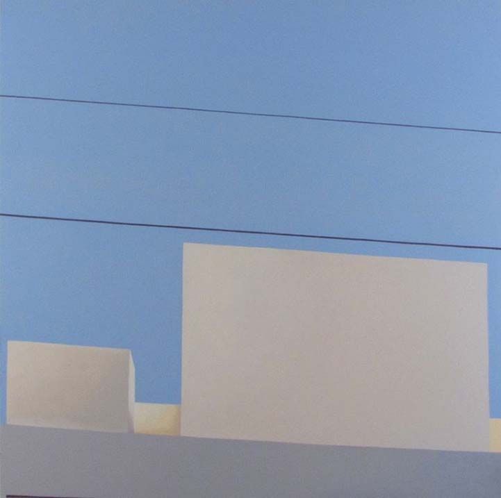 721x717 Vibrant Paintings Of Minimalist Scenes Throughout Los Angeles - Minimalist Oil Painting