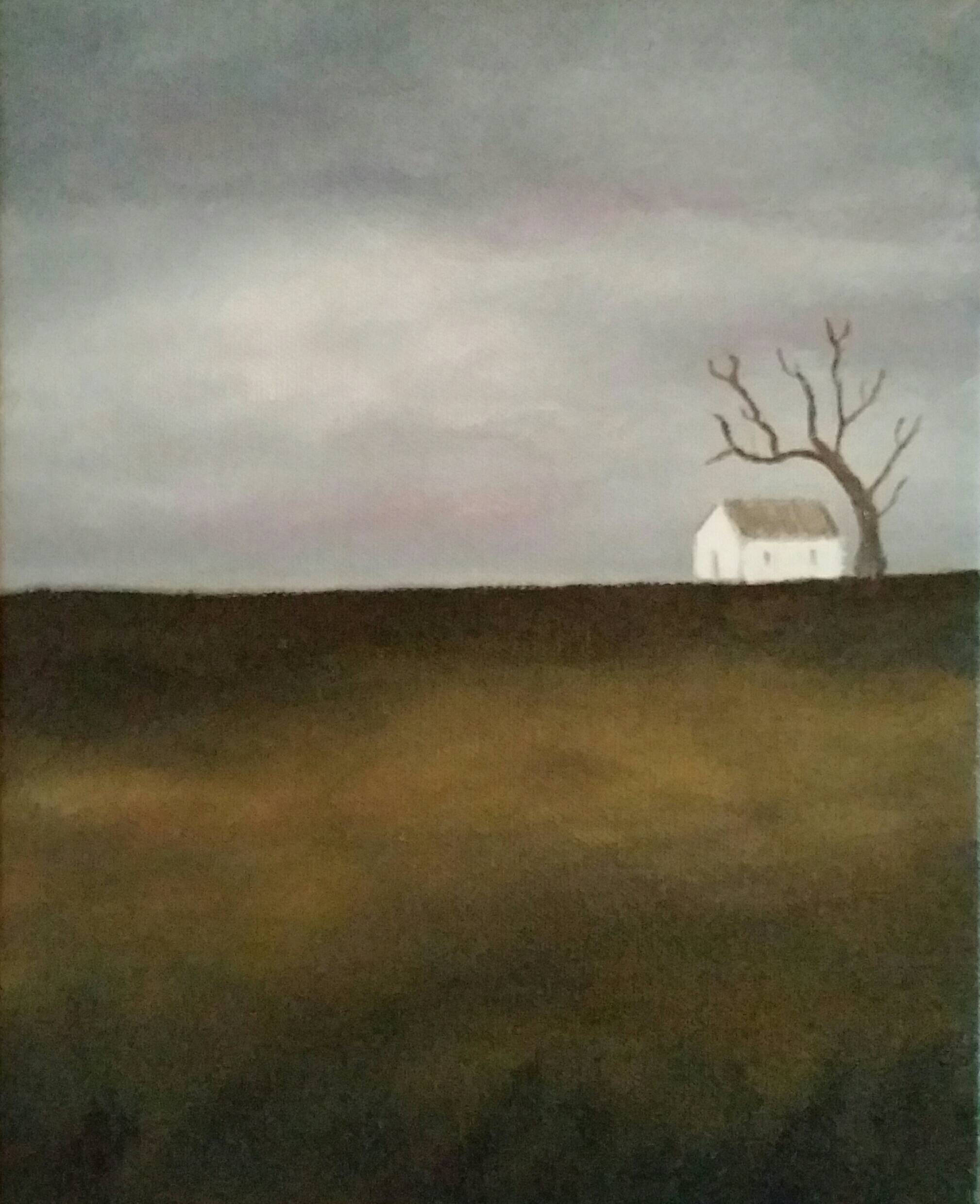2018x2478 Waiting - Minimalist Oil Painting