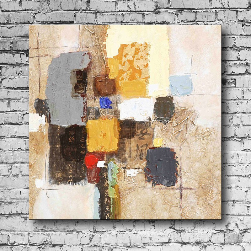 800x800 Minimalist Abstract Meditation Oil Painting Square Unframed Canvas - Minimalist Oil Painting